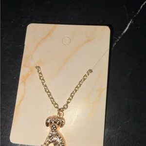 Gold-Tone Teddy Bear Pendant Necklace - Women Accessories